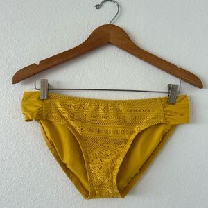 Becca Sunflower Yellow Crotchet Bikini Bottom Size L
